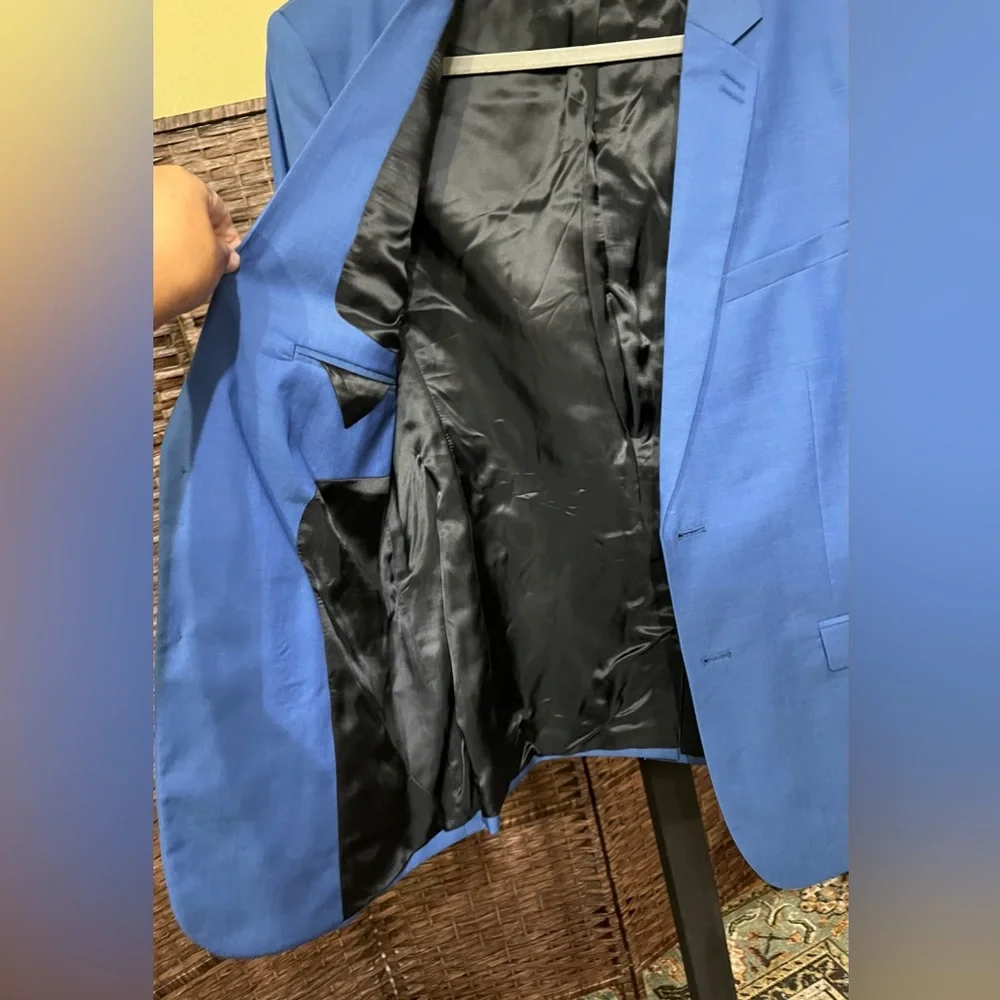 New The Kooples Men Blue Wool-Blend Suit Jacket – Size French 50 / US 40